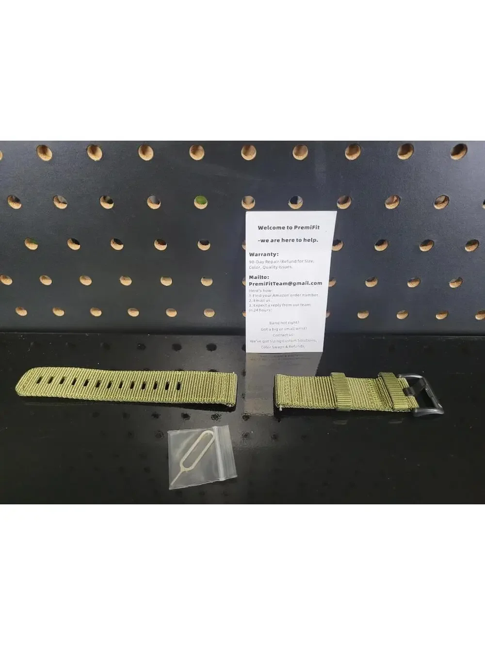 New Green Nylon Watch Band - NM - 22mm Military Style
